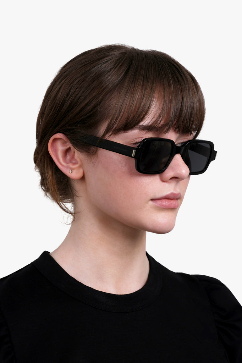 SAINT LAURENT ACCESSORIES BLACK / BLACK/BLACK SL 720 Geometric Square Frame Sunglasses | Black