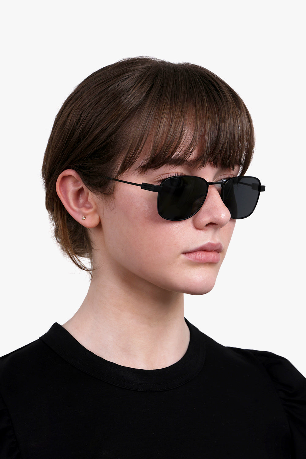 SAINT LAURENT ACCESSORIES BLACK / SEMI MATTE BLACK/BLACK SL 741 Classic Metal Sunglasses | Black