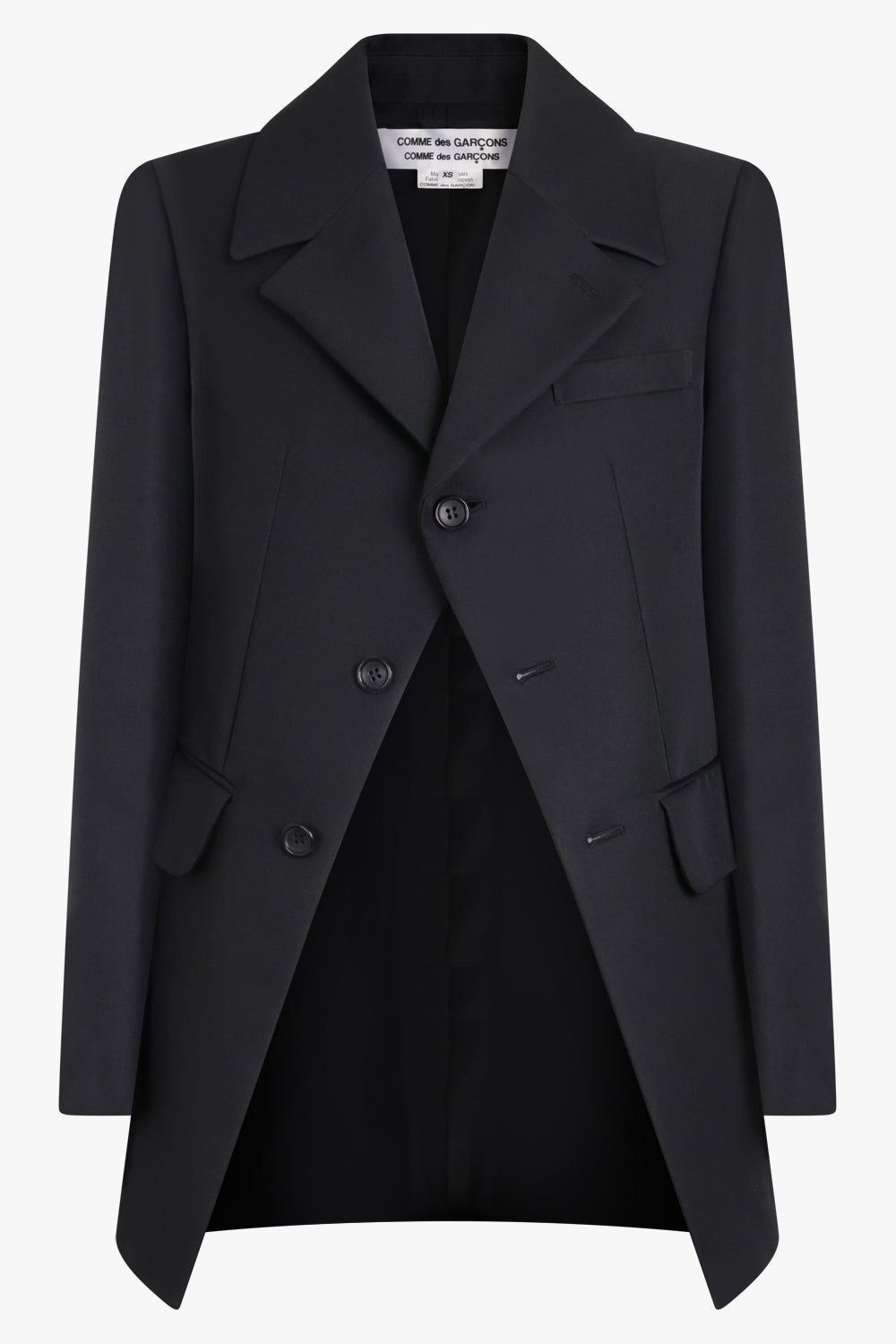 COMME DES GARCONS RTW Single Breasted Coat Style Jacket | Black