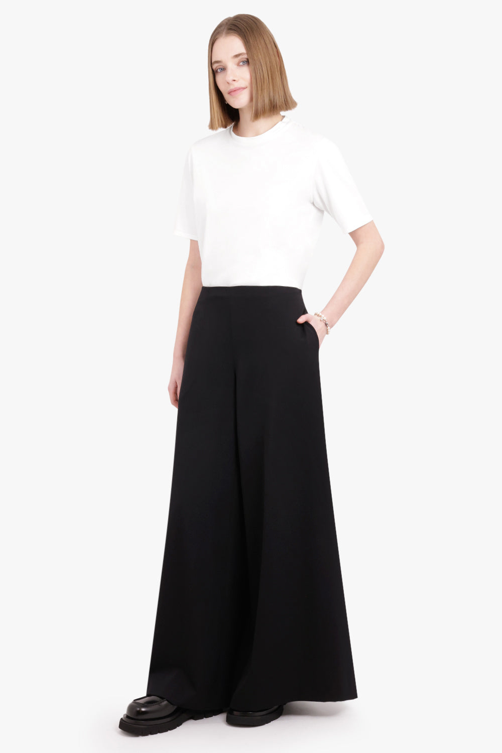 THE ROW RTW Dela Wide Leg Pant | Black