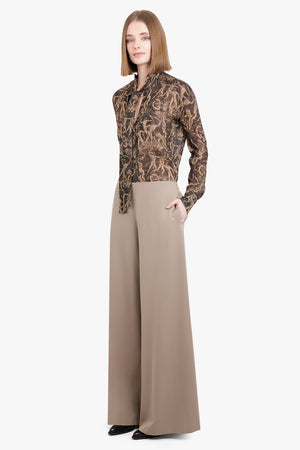 THE ROW RTW Dela Wide Leg Pant | Grey Taupe