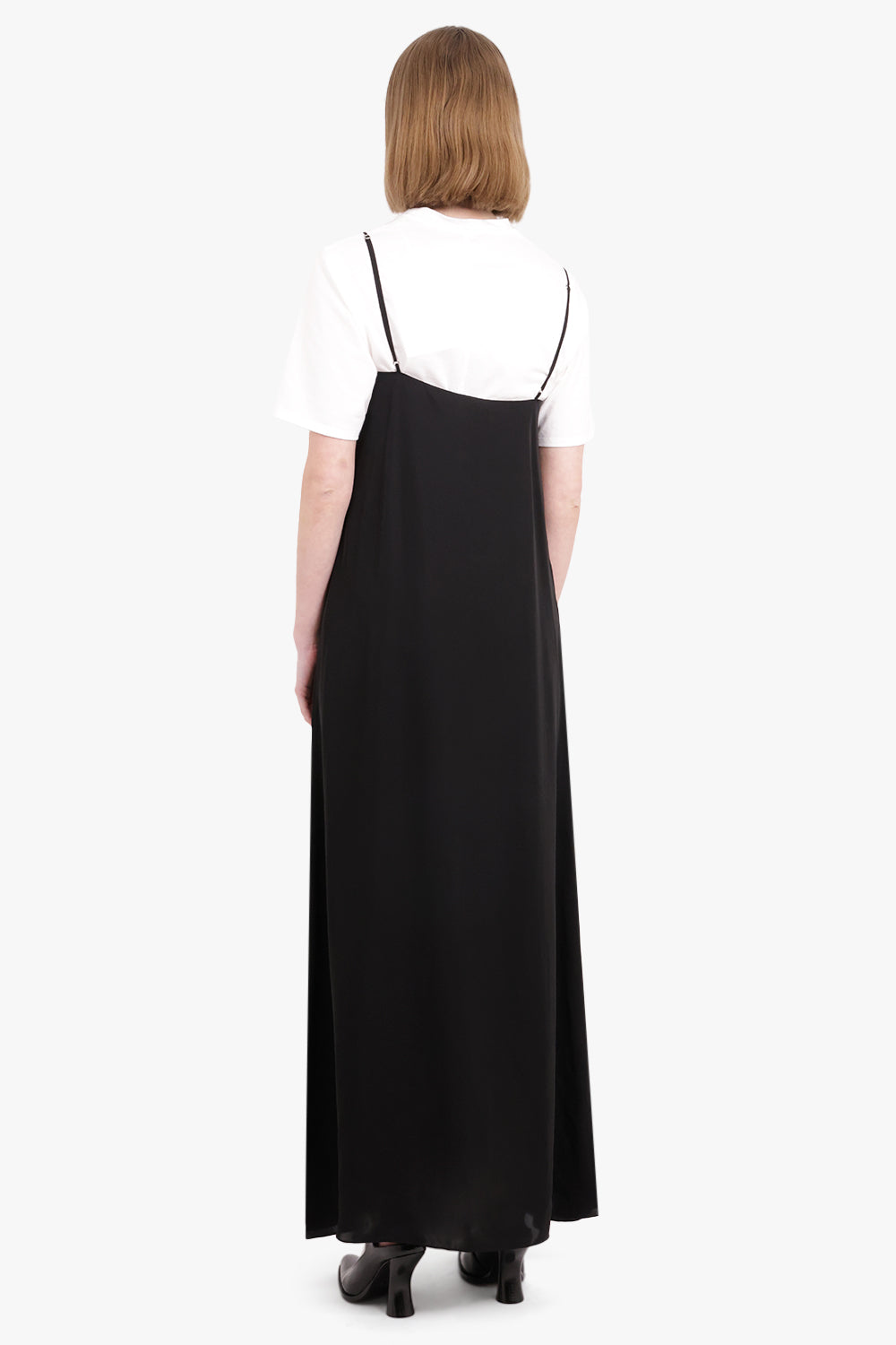 THE ROW RTW Kole Thin Strap V-Neck Maxi Dress | Black