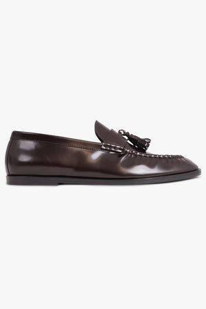 Mens Style Shiny Tassel Loafer | Espresso