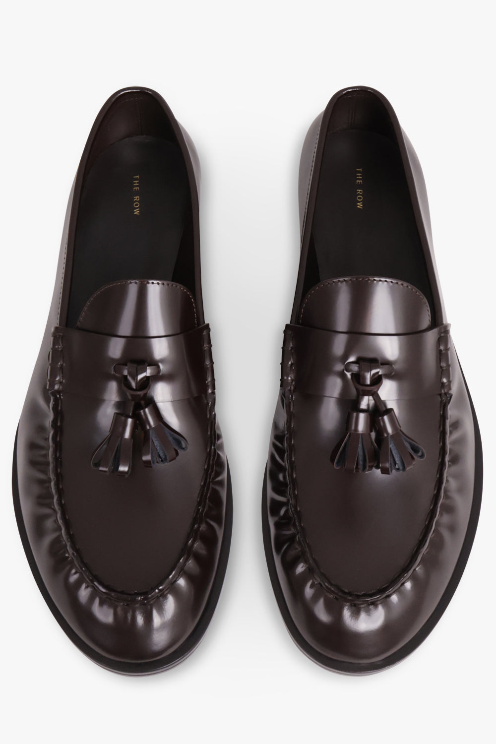 THE ROW SHOES Mens Style Shiny Tassel Loafer | Espresso