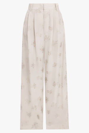 Paella Straight Leg Floral Print Pant | Off White