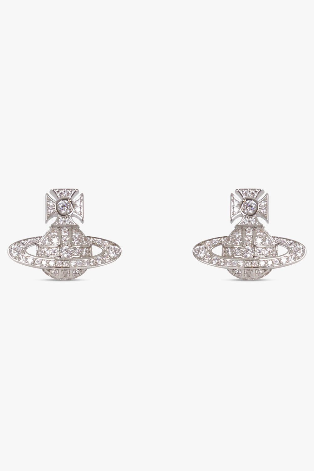 VIVIENNE WESTWOOD JEWELLERY SILVER / SILVER Carmela Bas Relief Earrings | Silver