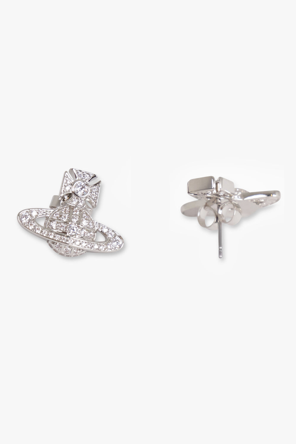 VIVIENNE WESTWOOD JEWELLERY SILVER / SILVER Carmela Bas Relief Earrings | Silver