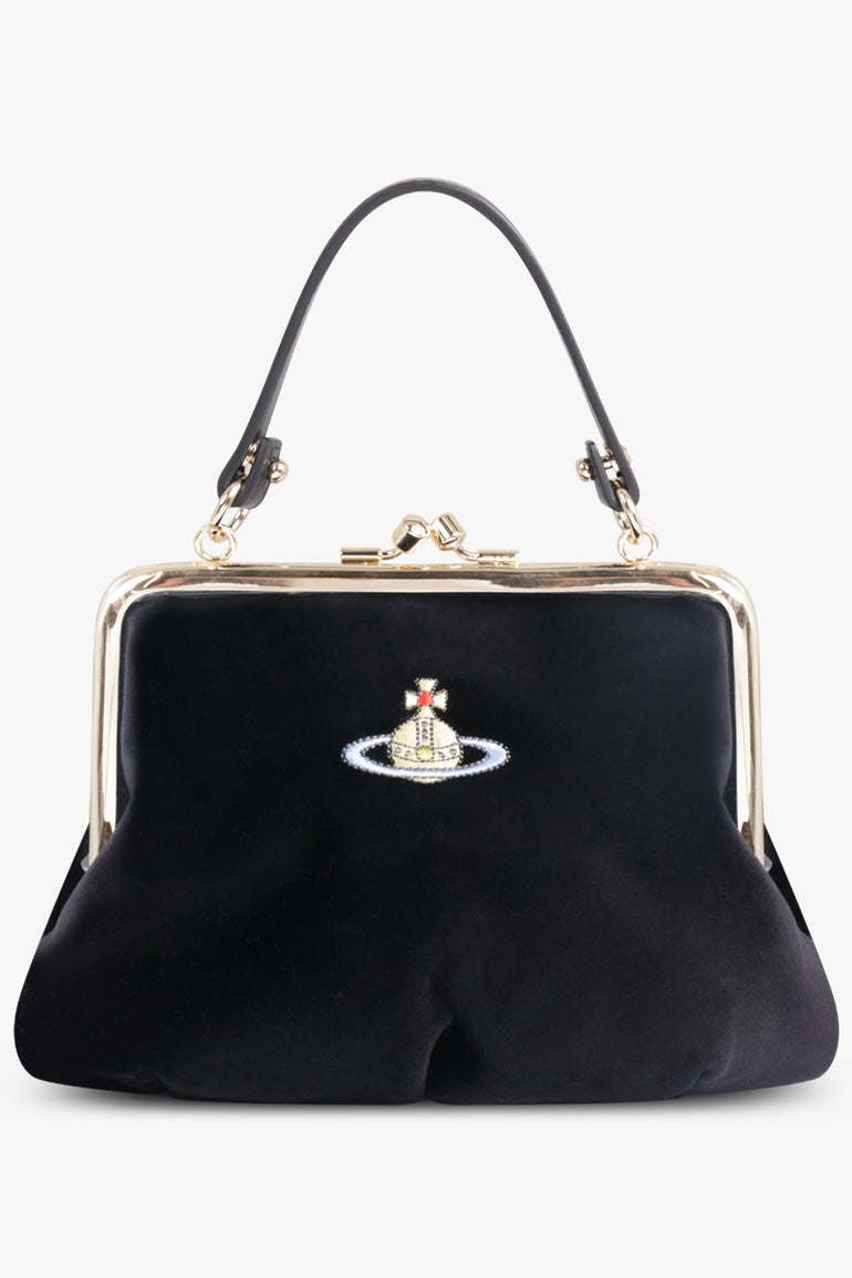 VIVIENNE WESTWOOD BAGS BLACK / BLACK / ONE SIZE Granny Frame Velvet Purse | Black