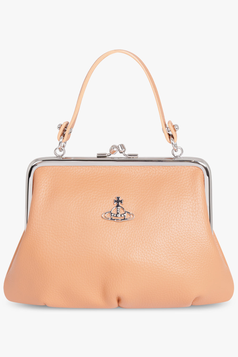 VIVIENNE WESTWOOD BAGS BROWN / PEACH Granny Grained Frame Purse | Peach