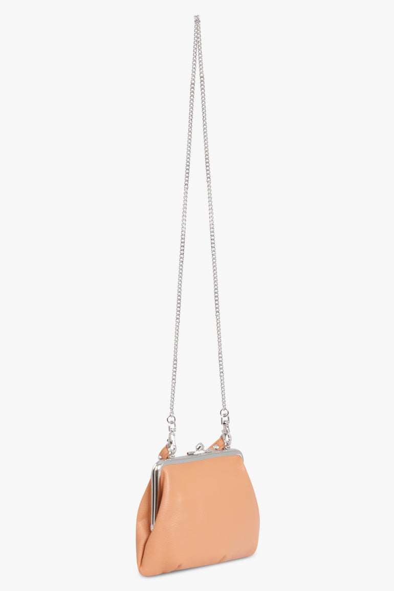 VIVIENNE WESTWOOD BAGS BROWN / PEACH Granny Grained Frame Purse | Peach