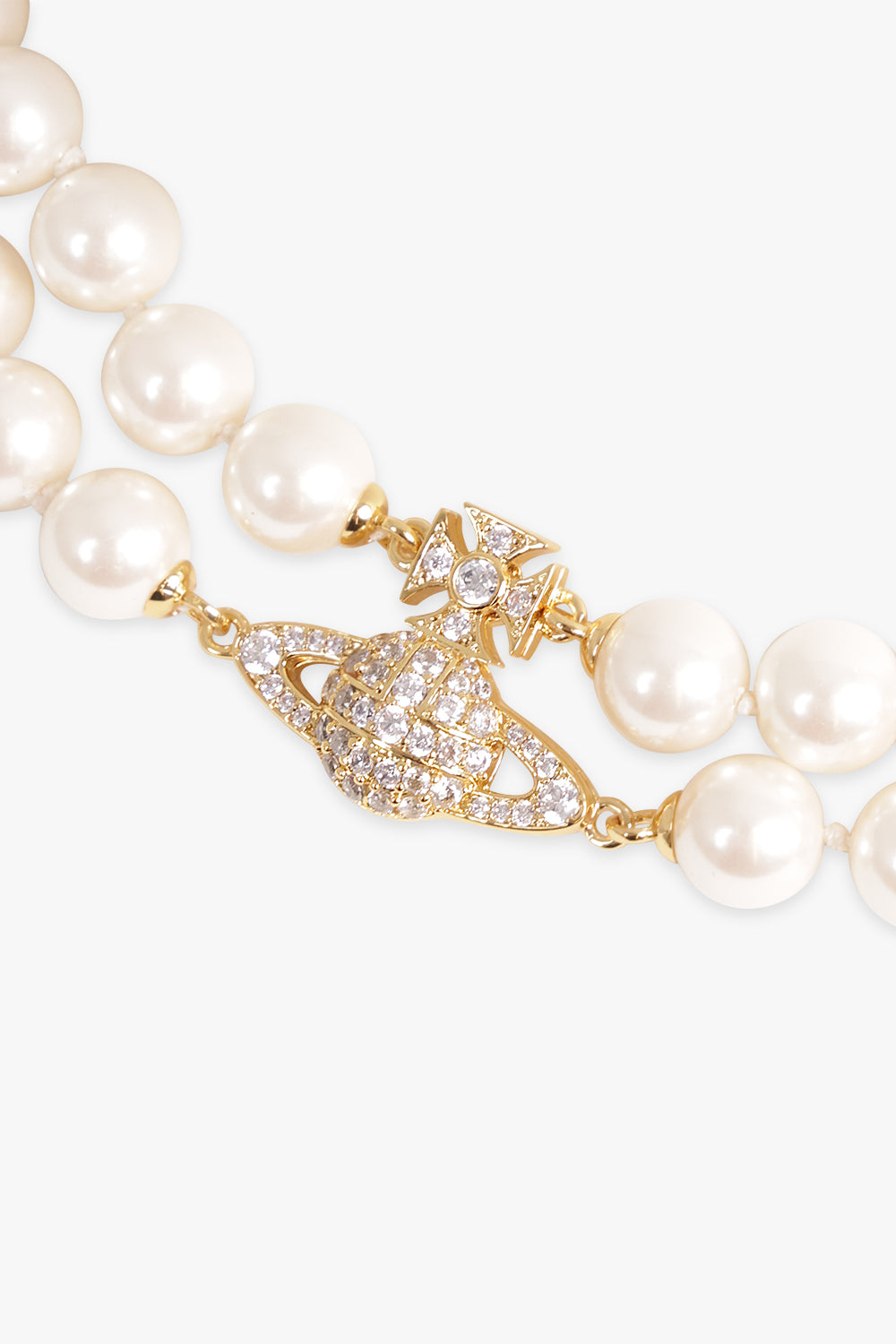 VIVIENNE WESTWOOD JEWELLRY MULTI / GOLD/WHITE Graziella Double Row Pearl Choker | Gold/White