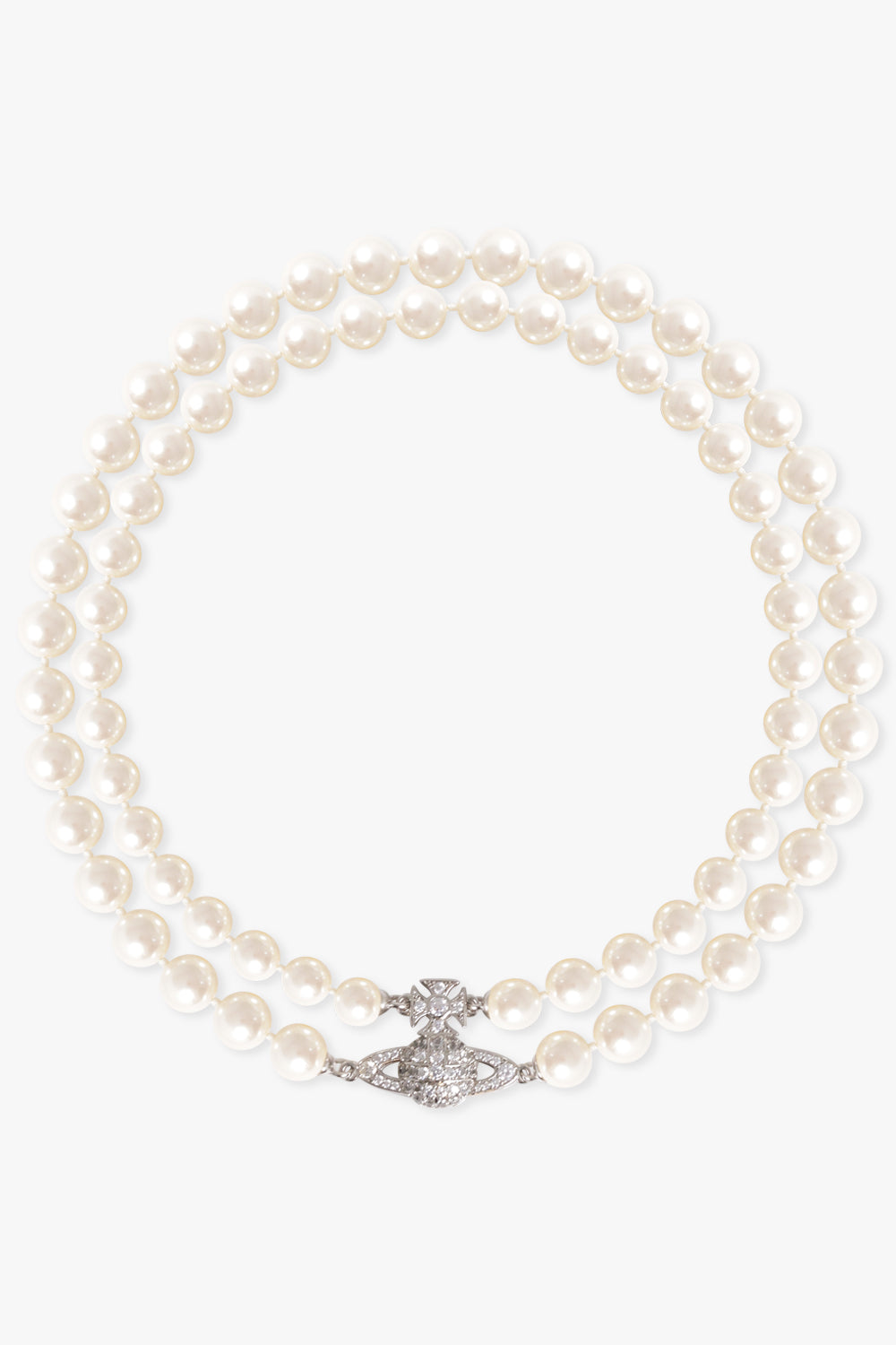 VIVIENNE WESTWOOD JEWELLRY MULTI / SILVER/WHITE Graziella Double Row Pearl Choker | Silver/White