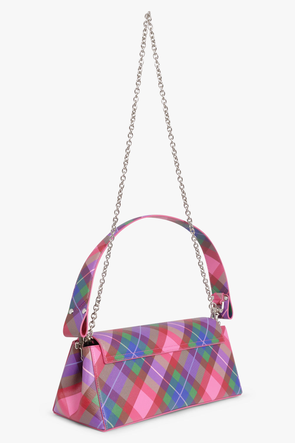 VIVIENNE WESTWOOD BAGS PATTERN / CANDY TARTAN Hazel Print Large Handbag | Candy Tartan