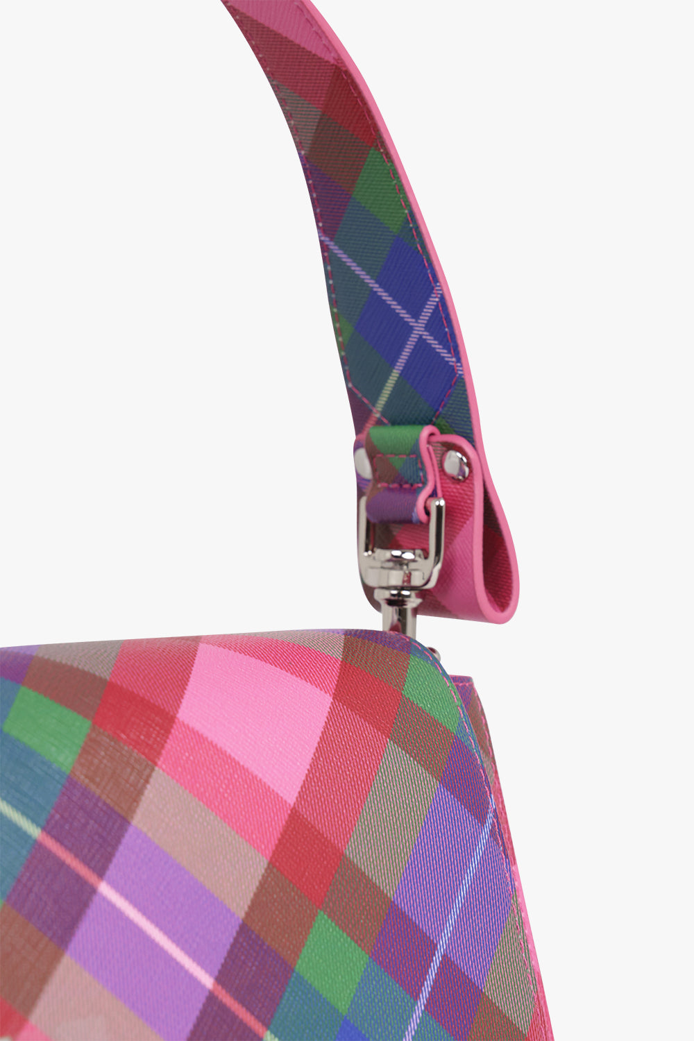 VIVIENNE WESTWOOD BAGS PATTERN / CANDY TARTAN Hazel Print Large Handbag | Candy Tartan