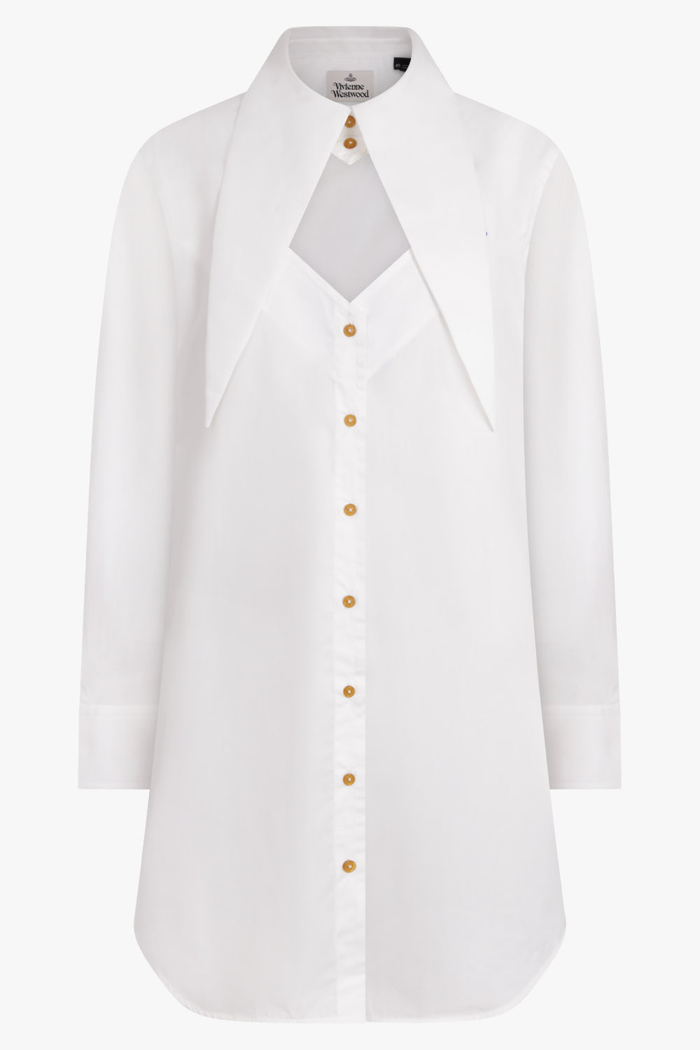 VIVIENNE WESTWOOD RTW HEART SHIRT DRESS | White