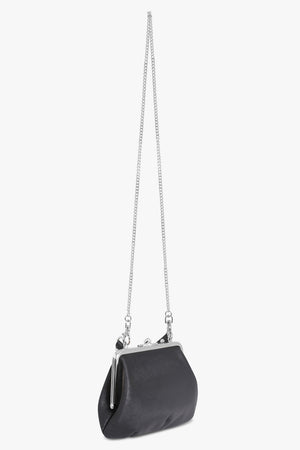 VIVIENNE WESTWOOD BAGS BLACK / BLACK/SILVER / ONE SIZE Granny Saffiano Frame Purse | Black/SIlver