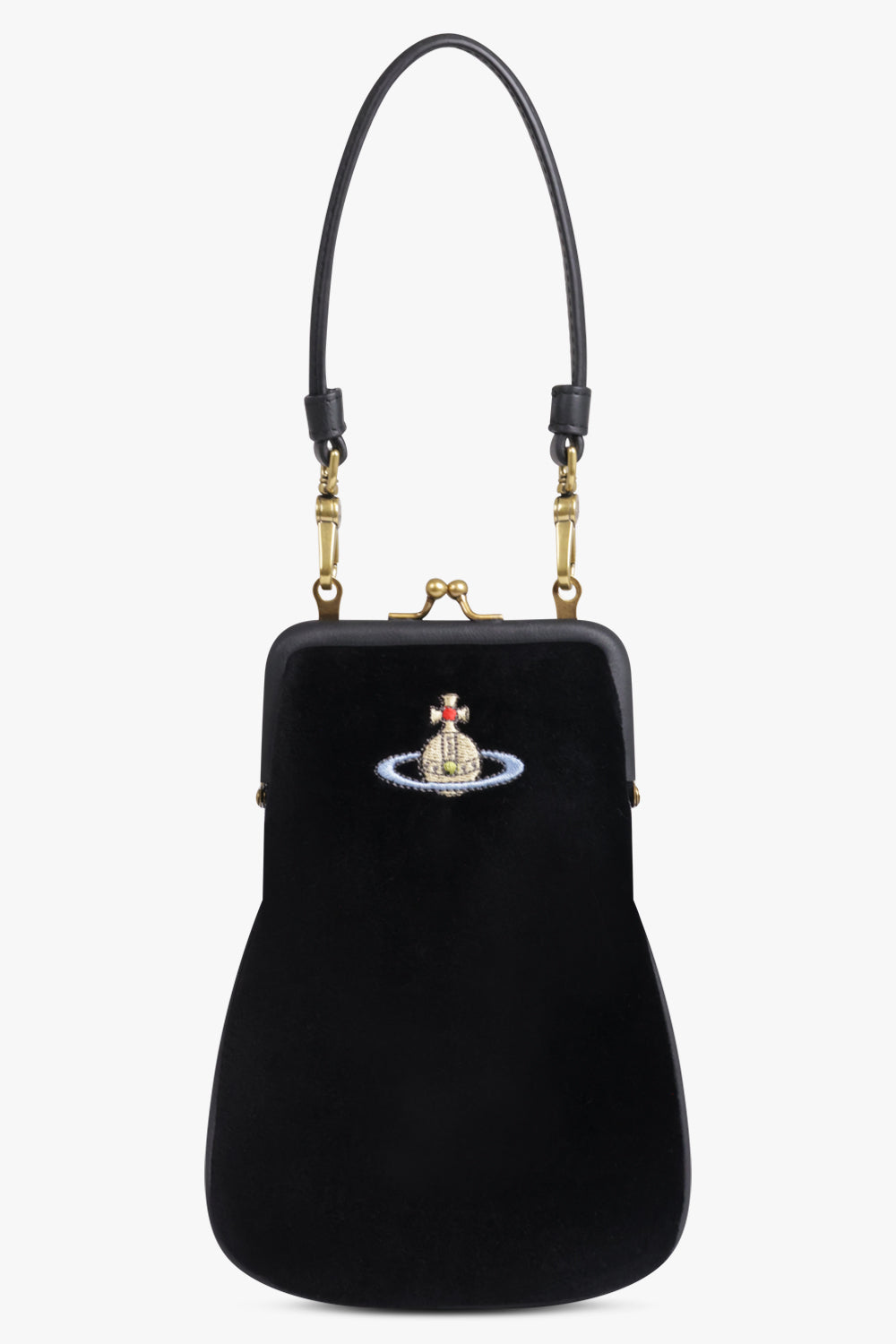 VIVIENNE WESTWOOD BAGS BLACK / BLACK / ONE SIZE Tessa Chain Velvet Bag | Black