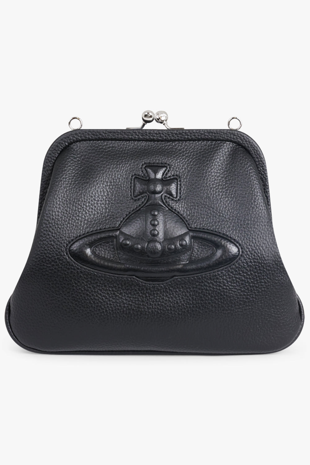 VIVIENNE WESTWOOD BAGS BLACK / BLACK Vivienne Grained Clutch Bag | Black