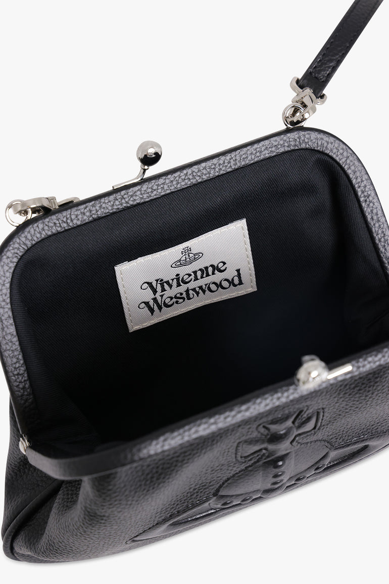 VIVIENNE WESTWOOD BAGS BLACK / BLACK Vivienne Grained Clutch Bag | Black