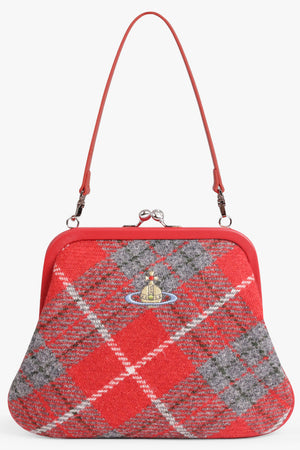 VIVIENNE WESTWOOD BAGS PATTERN / RED/BLUE / ONE SIZE Vivienne Harris Tweed Tartan Clutch | Red/Blue