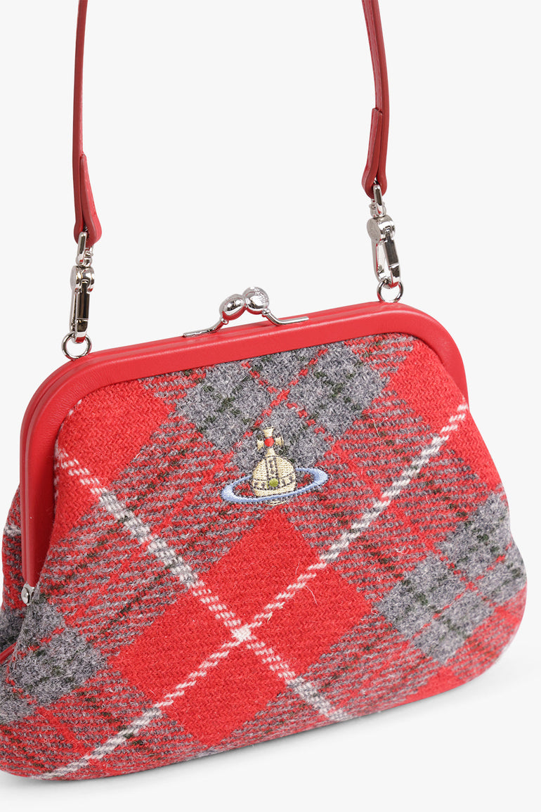 VIVIENNE WESTWOOD BAGS PATTERN / RED/BLUE / ONE SIZE Vivienne Harris Tweed Tartan Clutch | Red/Blue