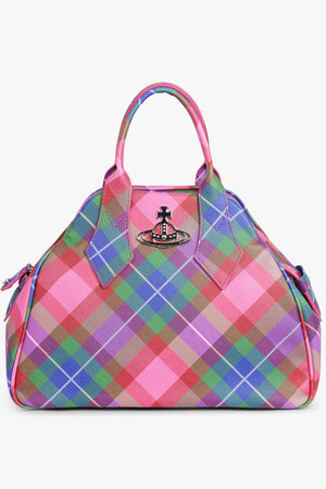 VIVIENNE WESTWOOD BAGS PATTERN / CANDY TARTAN Yasmine Print Medium Bag | Candy Tartan