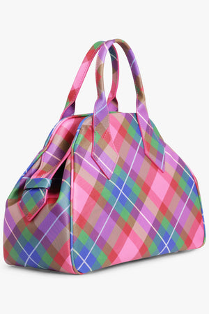 VIVIENNE WESTWOOD BAGS PATTERN / CANDY TARTAN Yasmine Print Medium Bag | Candy Tartan