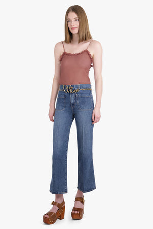 CHLOE RTW Wide Leg Denim Jean | Night Blue