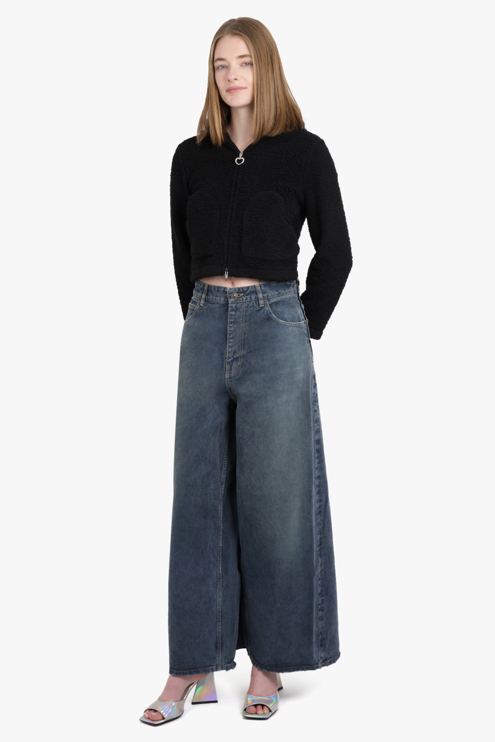 BALENCIAGA RTW APRON PANT SKIRT | OCEAN BLUE