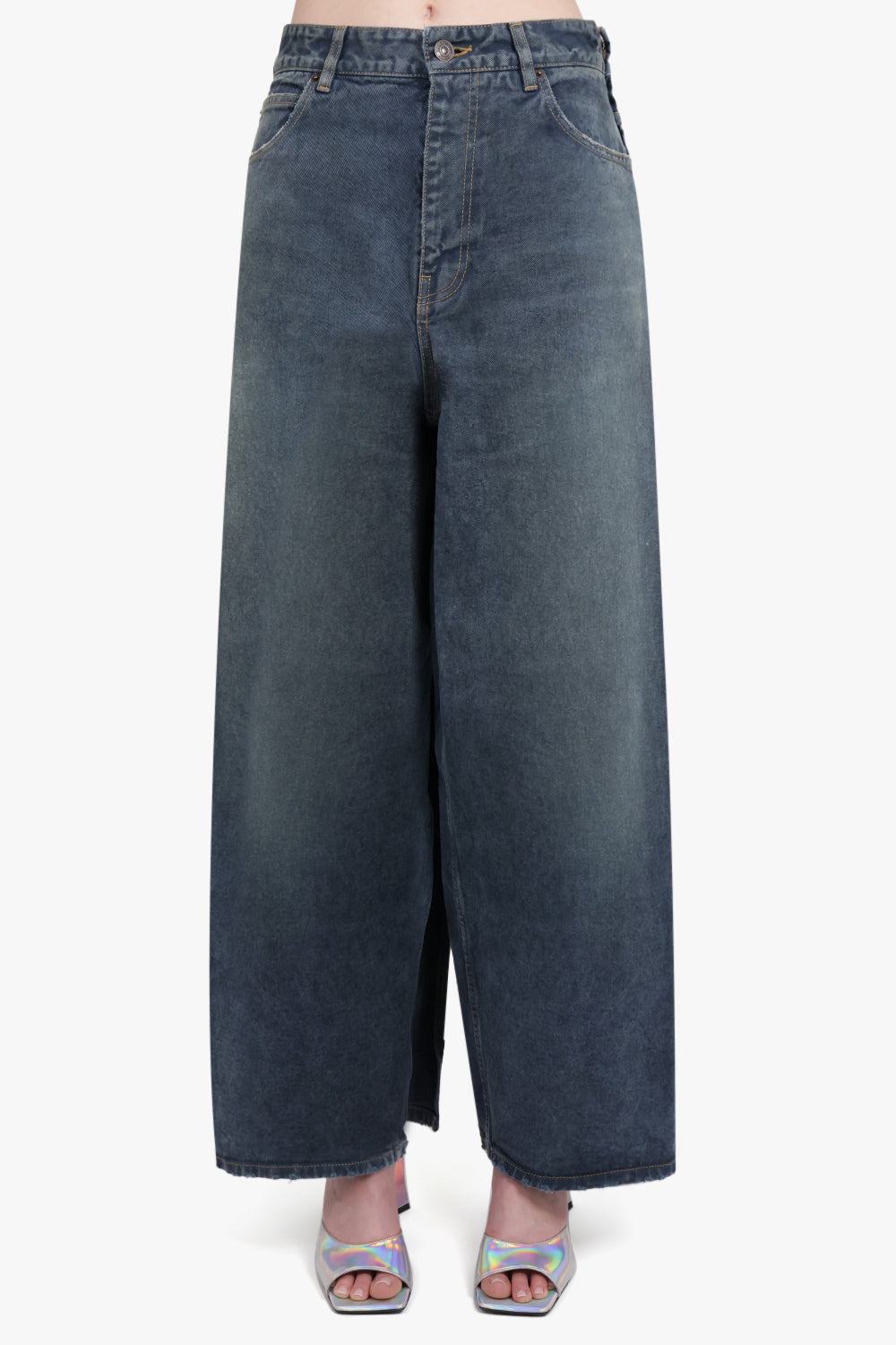 BALENCIAGA RTW APRON PANT SKIRT | OCEAN BLUE