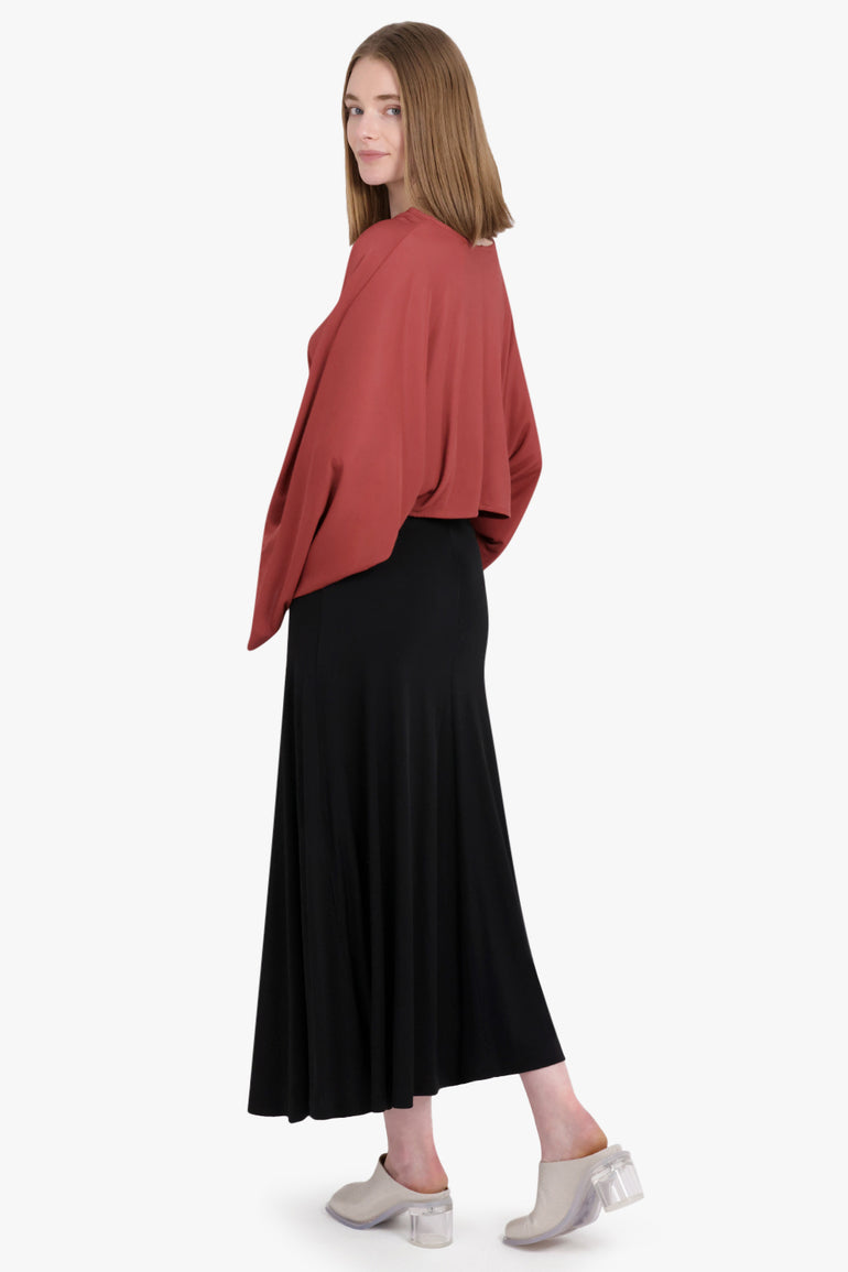 BITE STUDIOS RTW MOVERE LONG SLEEVE DRAPE TOP | TERRA