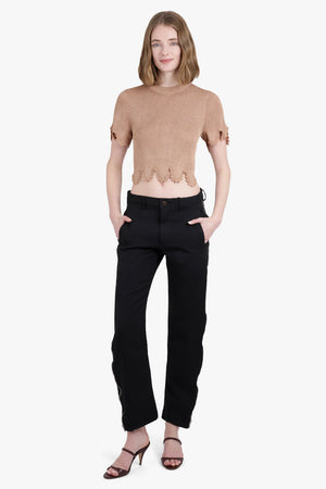 BLACK COMME DES GARÇONS RTW Side Zip Pants | Black