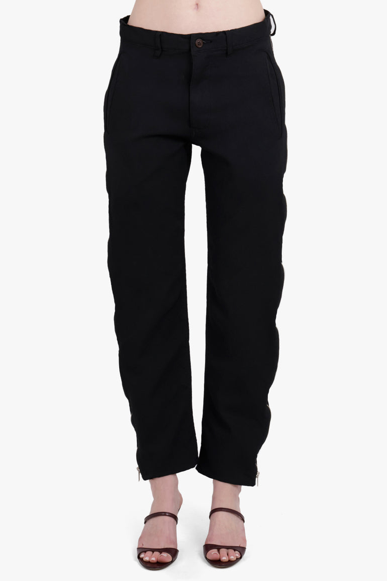 BLACK COMME DES GARÇONS RTW Side Zip Pants | Black