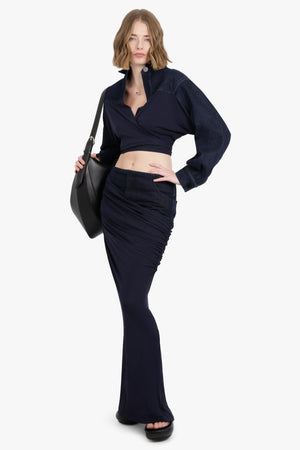 CHRISTOPHER ESBER RTW Sevilla Denim Wrap Top | Ink