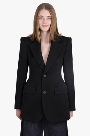 HOURGLASS SINGLE BREASTED JACKET | BLACK