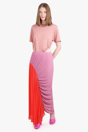 BROGGER RTW NOA RUCHED SKIRT | PINK/RED