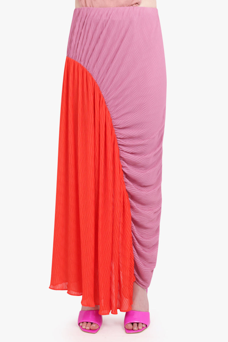 BROGGER RTW NOA RUCHED SKIRT | PINK/RED