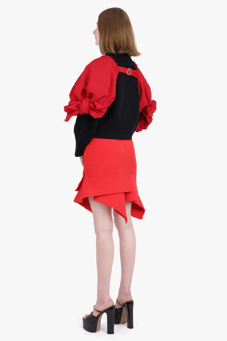 COMME DES GARCONS RTW BOW SLEEVE CAPE | RED