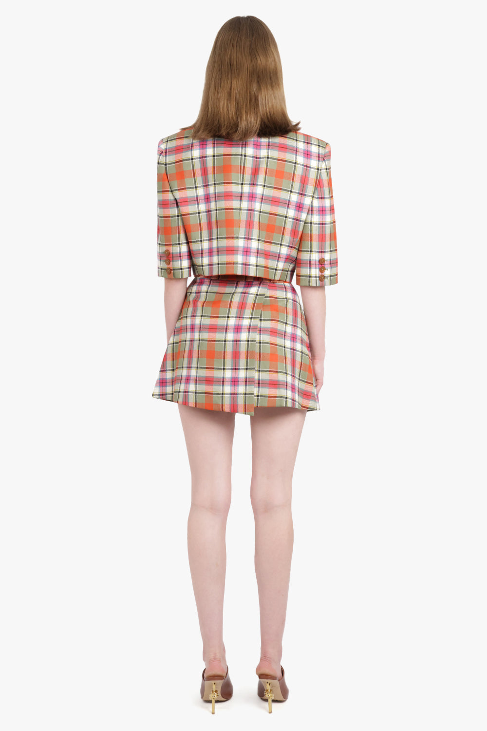 VIVIENNE WESTWOOD RTW Cut Off Kilt Style Mini Skirt | Multi