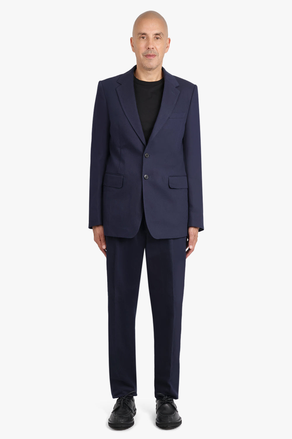 DRIES VAN NOTEN RTW Single Breasted Relaxed Suit Jacket x Pant | Navy