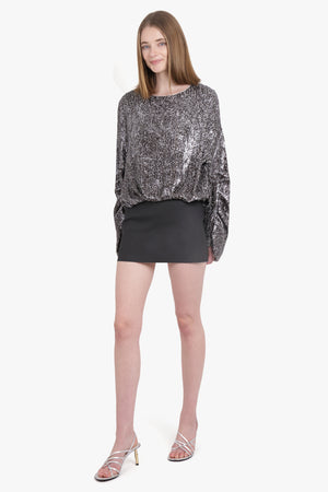 RICK OWENS RTW Gonna Denim Mini Skirt | Black