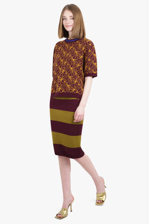 DRIES VAN NOTEN RTW Stripe Midi Skirt | Auber