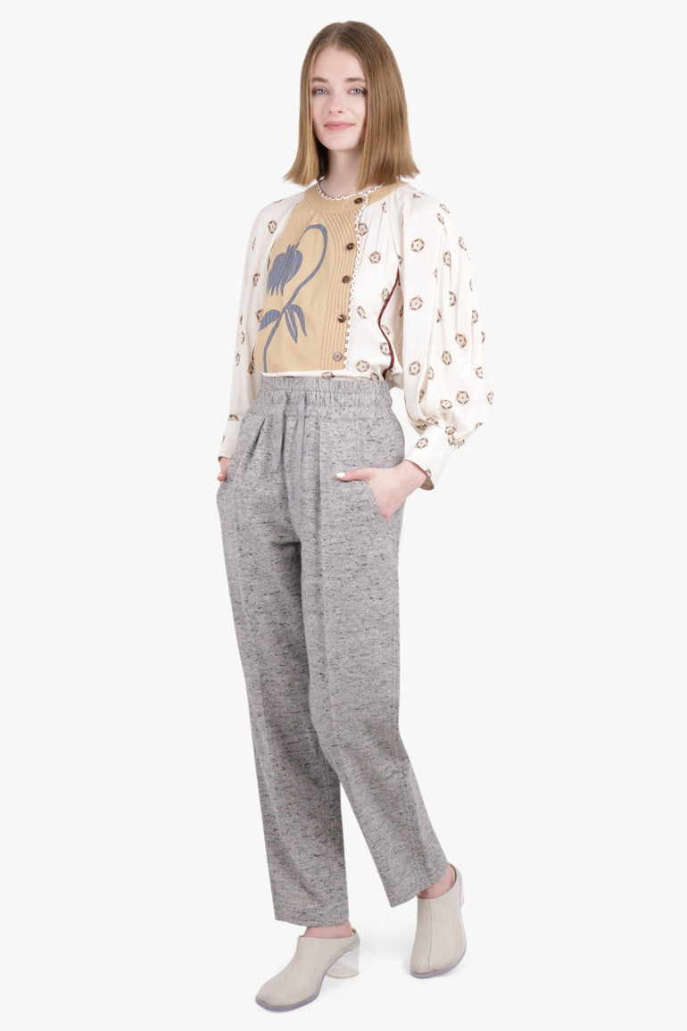 ISABEL MARANT RTW ETOILE MIROKI RELAXED SUIT PANTS | GREY