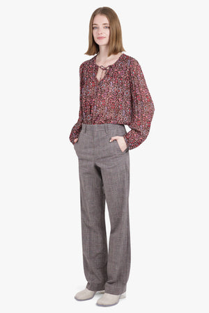 ISABEL MARANT RTW OLYMPE SUIT PANT | BLACK/PINK