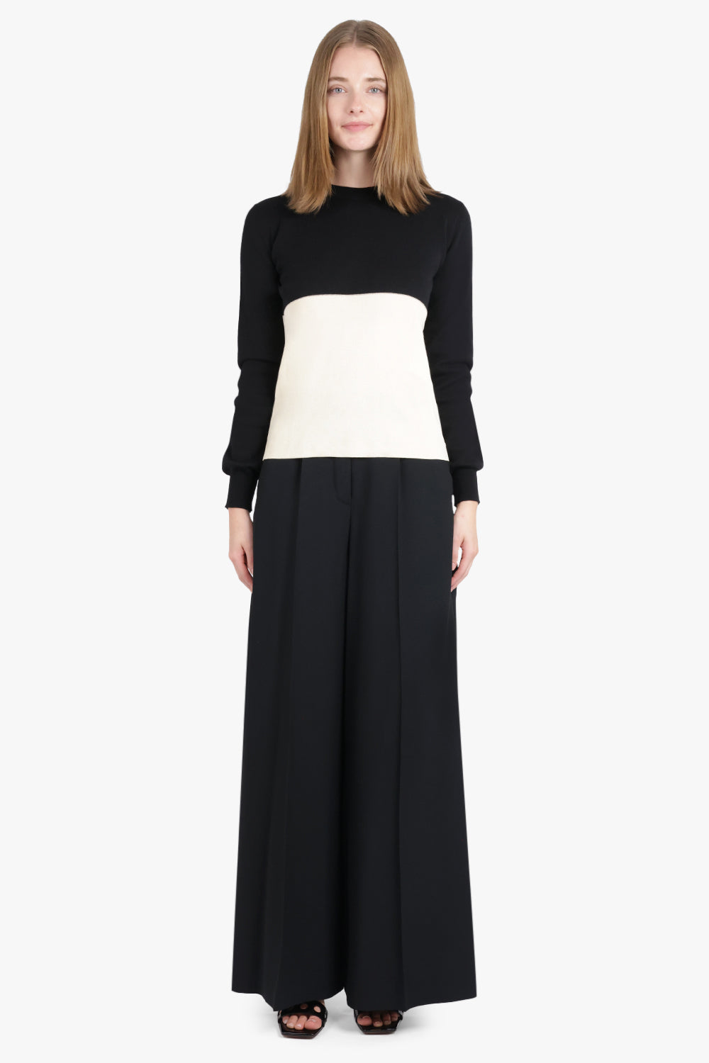 NINA RICCI RTW Cady Palazzo Pants | Black