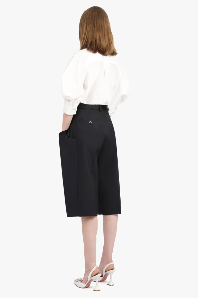 SACAI RTW Exaggerated Pocket Detail Crop Pant | Black