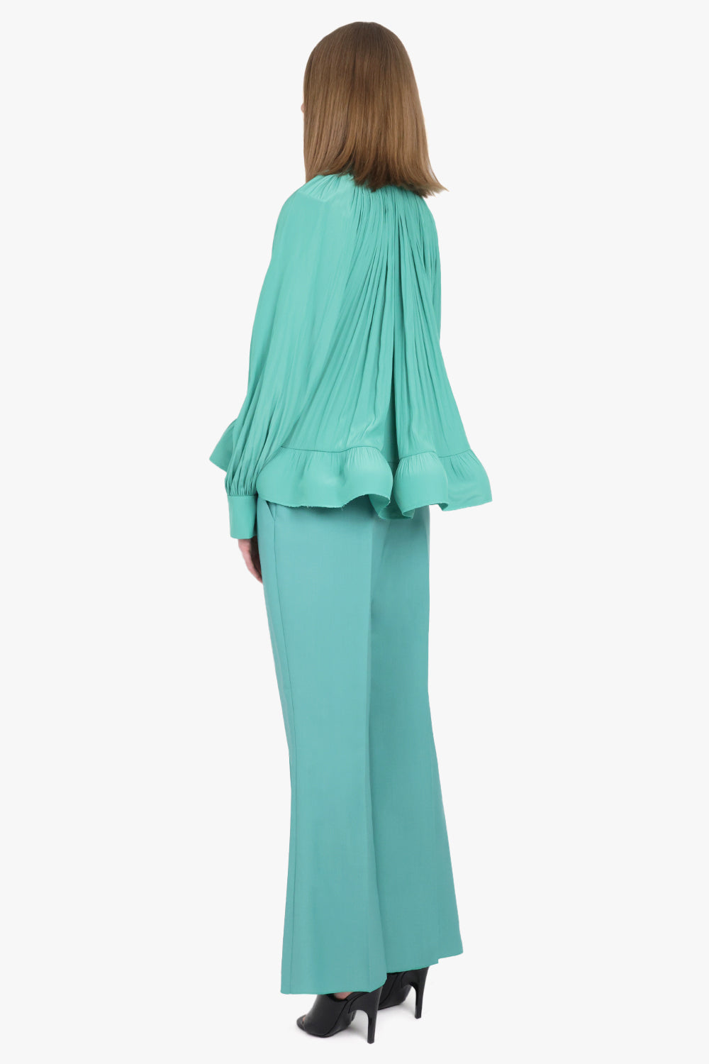 LANVIN RTW Flared Tailored Pants | Jade