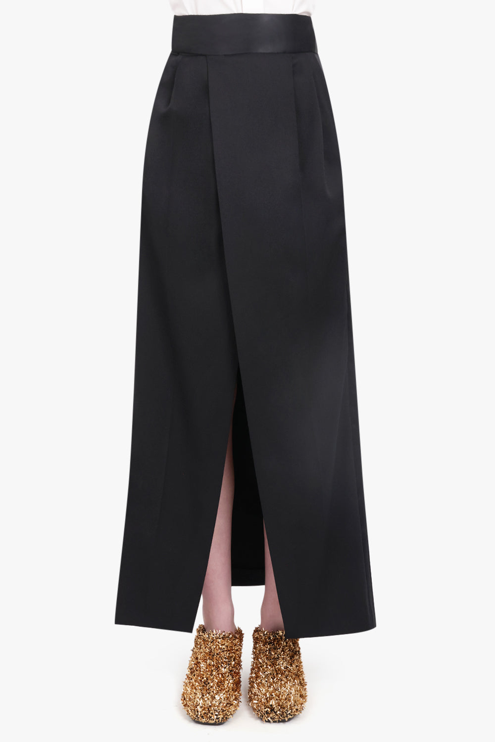 MM6 BY MAISON MARGIELA RTW Split Front Maxi Skirt | Black