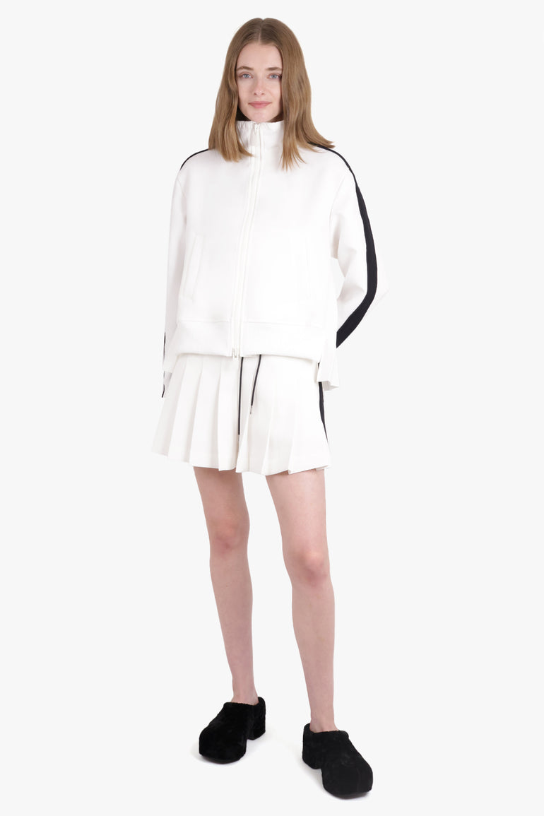 SACAI RTW Panel L/S Sports Jacket With Back Pleats | Off White/Black