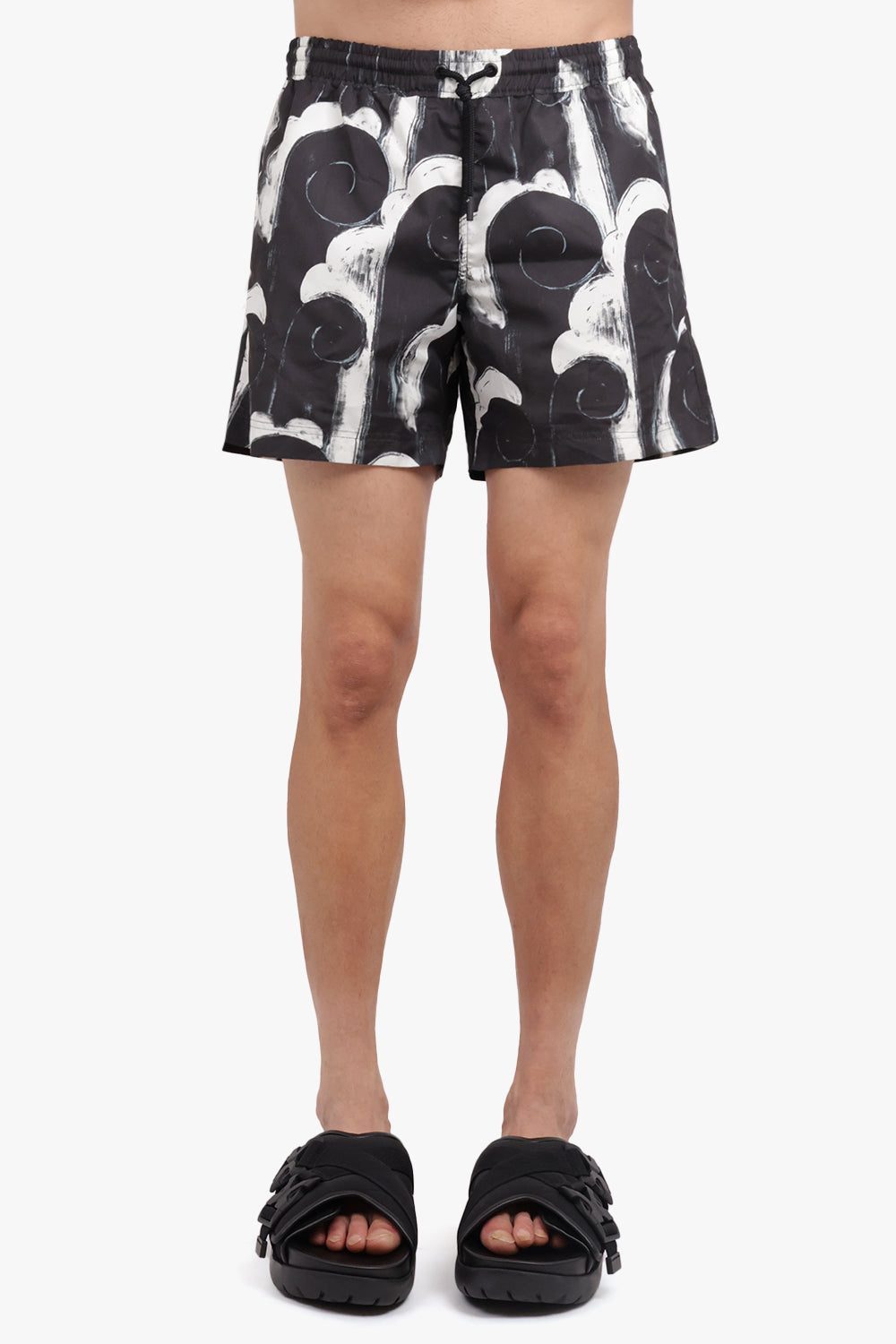 COMMAS RTW Asbtract Print Swim Short | Black/White